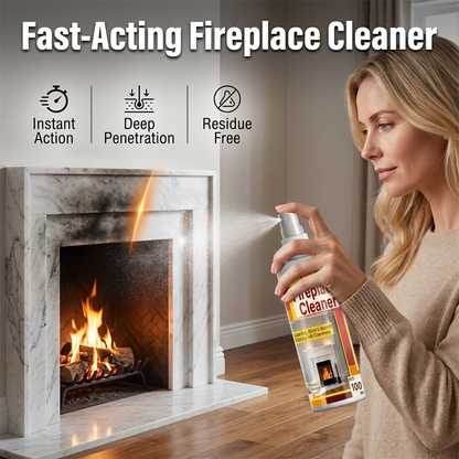 Fireplace glass cleaner for smoked black ceramic tile glass 100ML