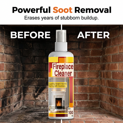 Fireplace glass cleaner for smoked black ceramic tile glass 100ML