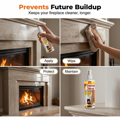 Fireplace glass cleaner for smoked black ceramic tile glass 100ML