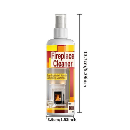 Fireplace glass cleaner for smoked black ceramic tile glass 100ML